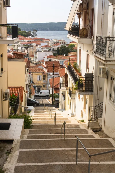 Utsikt över ön Pylos. — Stockfoto