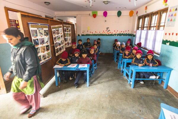 Pupils in English class