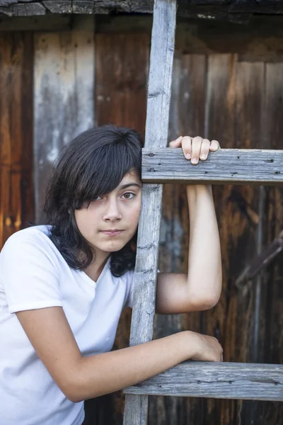 Triste adolescente menina — Fotografia de Stock