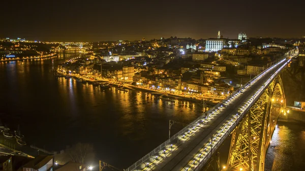 Dom Luis I Bridge och floden Douro — Stockfoto