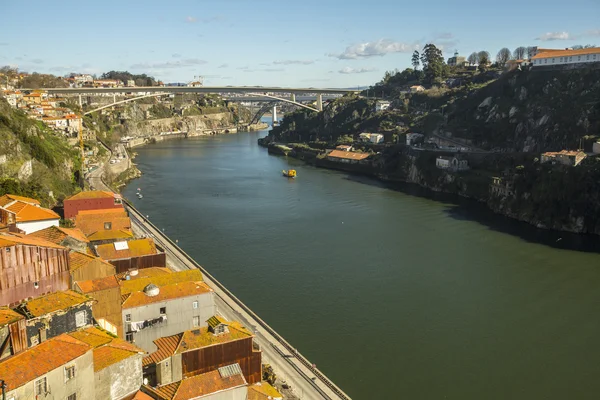 Blick von oben auf den Fluss Douro — Stockfoto