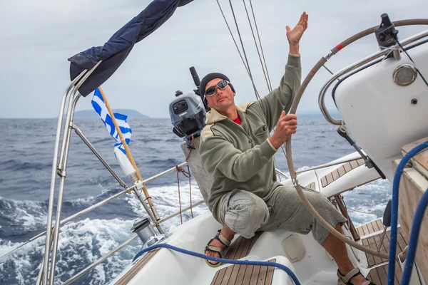 Matroos deelnemen aan regatta — Stockfoto