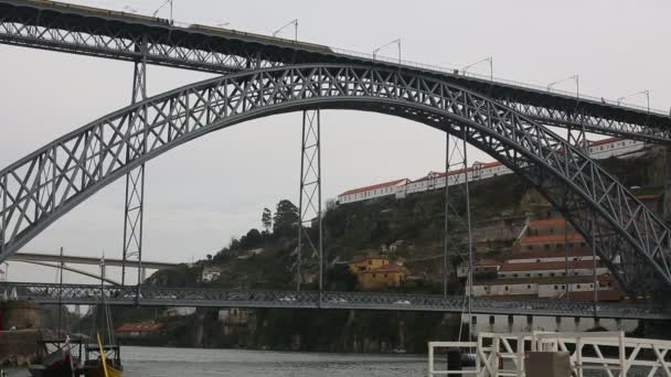 Vista para o rio Douro — Vídeo de Stock