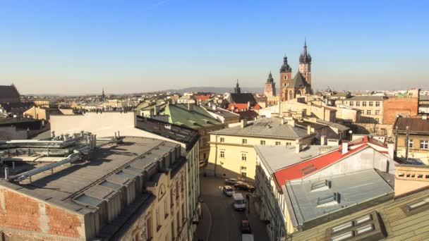 Дахи розташований у Старому місті — стокове відео