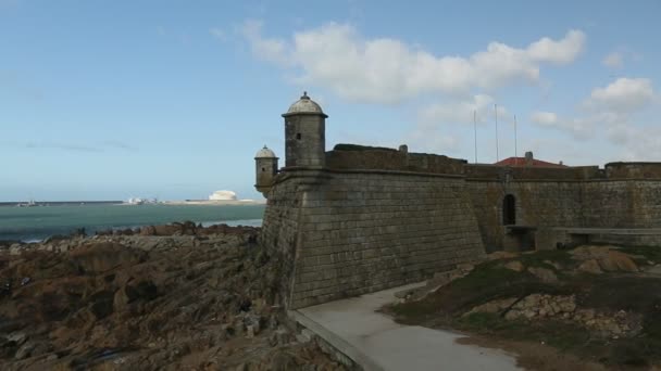 Castelo de Queijo no Porto — Vídeo de Stock