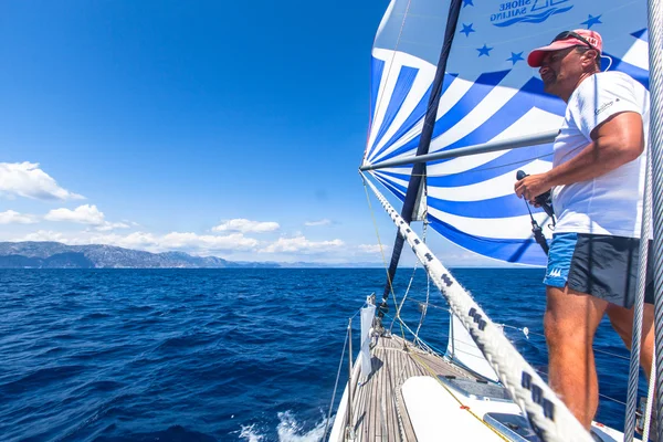 Sejler i sejlads regatta i Tyrkiet - Stock-foto