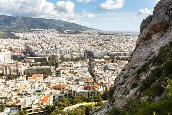 雅典从 Lycabettus 的全景 — 图库照片