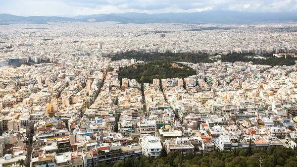 Panorama van Athene van Lycabettus — Stockfoto