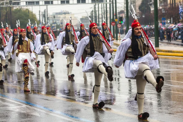 Durante el Día de la Independencia de Grecia — Foto de Stock