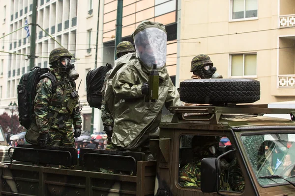 Niezidentyfikowane uczestników Dzień Niepodległości Grecji — Zdjęcie stockowe