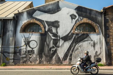 Çağdaş grafiti sanatının şehir duvar