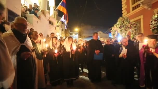 Firandet av ortodox påsk — Stockvideo