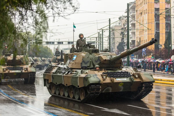 During Military parade at national holiday — Stock Photo, Image