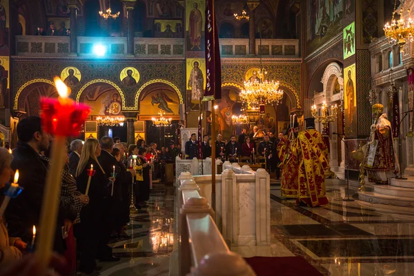 Людей під час святкування Пасхи Православна — стокове фото