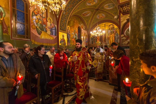 People during celebration of Orthodox Easter — Stock Photo, Image