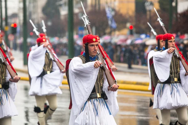 Soldados griegos Evzones — Foto de Stock