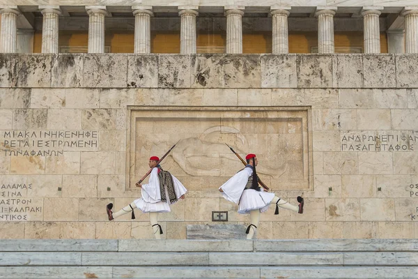 Řeckých vojáků Evzones — Stock fotografie