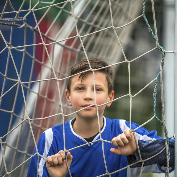 Pequeno jogador de futebol — Fotografia de Stock