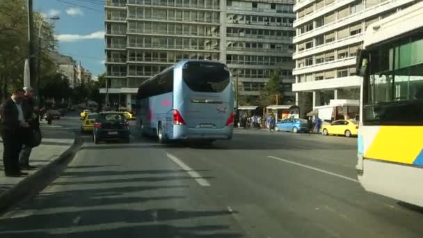 Їзді по шосе в Афінах — стокове відео