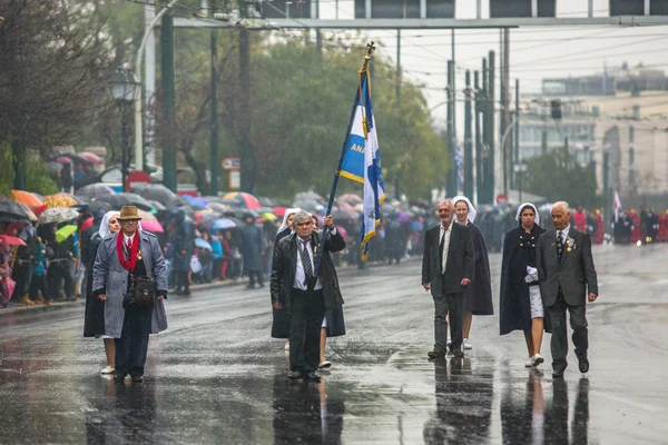 Военный парад в честь Дня независимости Греции — стоковое фото