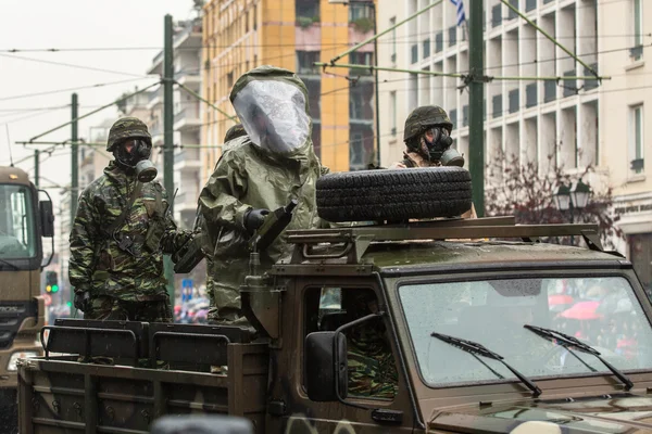 Военный парад в честь Дня независимости Греции — стоковое фото