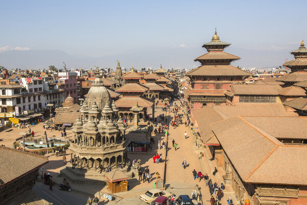 View of the Patan Durbar Square.