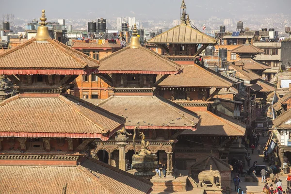 Weergave van de patan durbar square. — Stockfoto