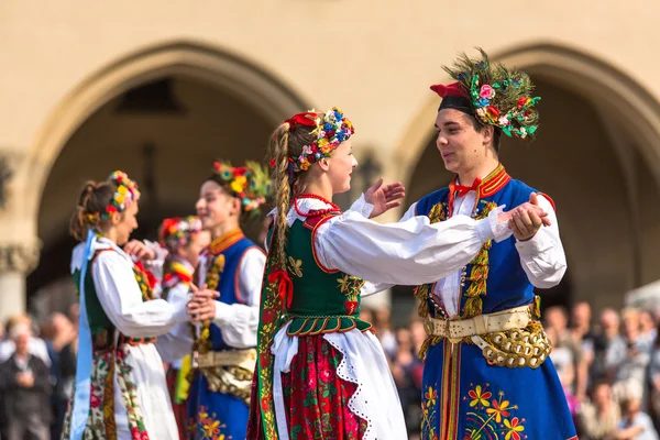 Polski Ludowej zbiorowego na rynku głównym — Zdjęcie stockowe