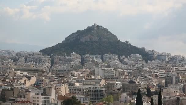 Lycabettus-Hügel, Athen — Stockvideo