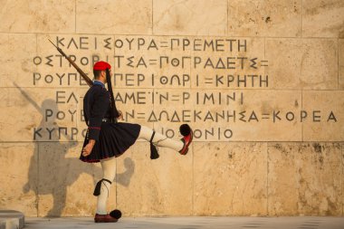 Mezarı koruyan evzone