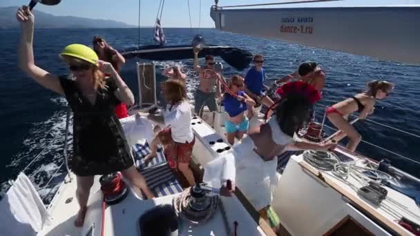 Reeks clips: Fun van zeil regatta. — Stockvideo