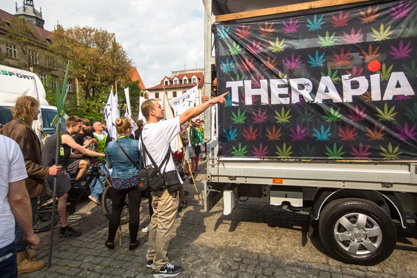 During March For Cannabis Liberation Krakow — Stock Photo, Image