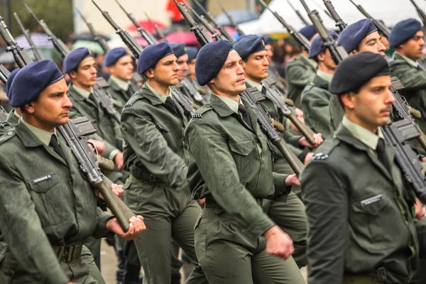 Défilé militaire pour la fête de l'indépendance de la Grèce Photos De Stock Libres De Droits