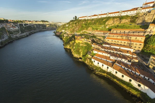 Douro river from Dom Luiz bridge Royalty Free Stock Images