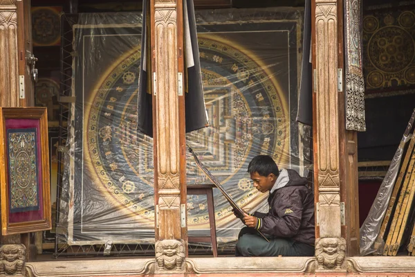 Homem nepalês não identificado — Fotografia de Stock