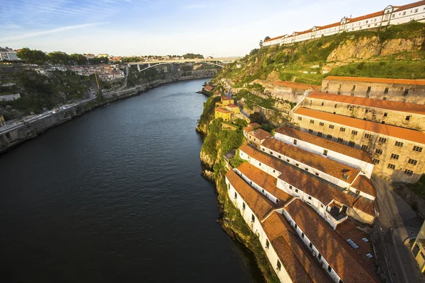 Douro river at center of Porto. Royalty Free Stock Photos