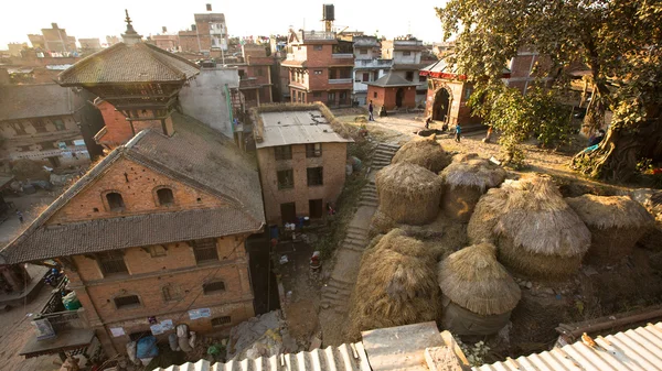 Casas nepalíes en el centro de la ciudad . — Foto de Stock