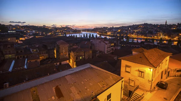 Vista do Porto Antigo à noite . — Fotografia de Stock