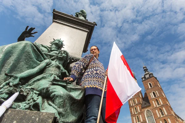 Den národní vlajky Polské republiky — Stock fotografie