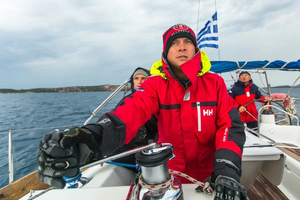 Námořníci se účastní plachtění regata — Stock fotografie