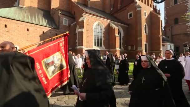 During the celebration the Feast of Corpus — Stock Video