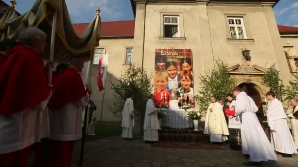 Під час святкування свята Corpus — стокове відео