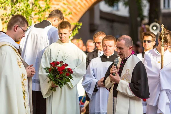 Durante la celebrazione della Festa del Corpus — Foto Stock