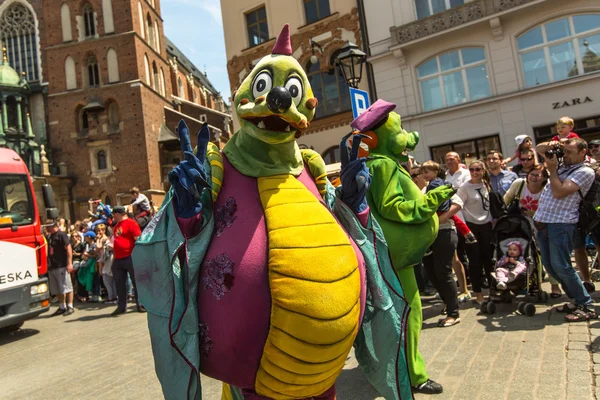 Tijdens de parade van draken — Stockfoto