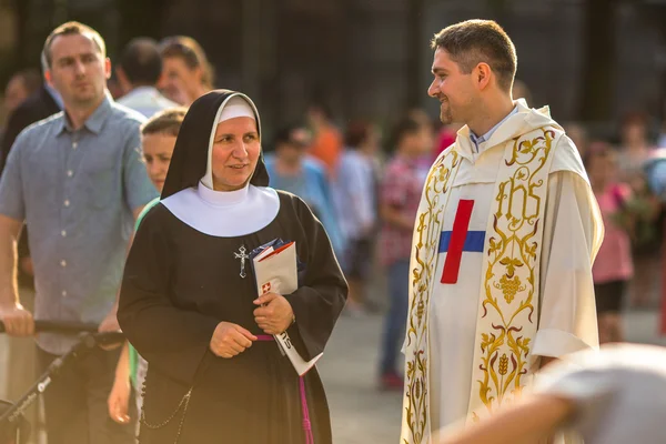 Podczas obchodów Święta Bożego ciała — Zdjęcie stockowe