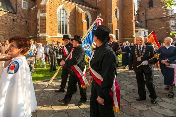 Au cours de la célébration de la fête du Corpus Christi — Photo