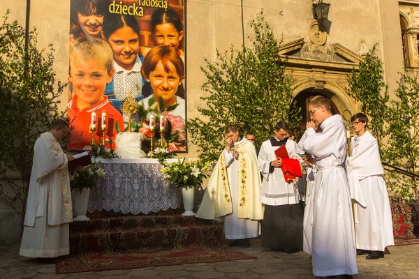 Durante la celebrazione della Festa del Corpus Domini — Foto Stock