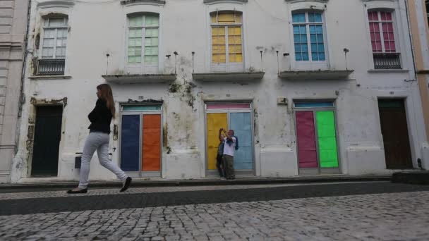 Calles en el centro de Ponta Delgada — Vídeos de Stock