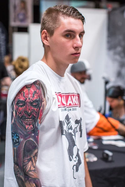 Participant at International Tattoo Convention — 스톡 사진