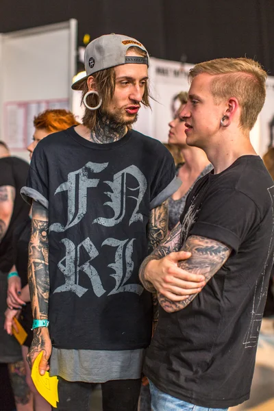 Unidentified participants at International Tattoo Convention — Stok fotoğraf